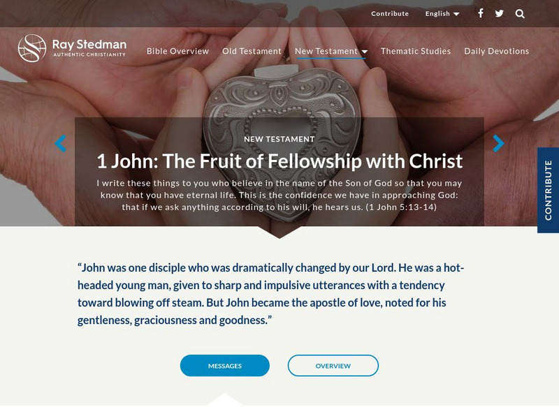 Ray Stedman: Expository Studies in First John Website Ray Stedman: Expository Studies in First John Website