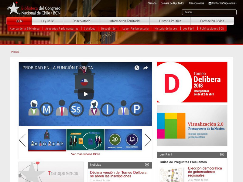 Library of the National Congress of Chile Website