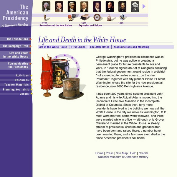 National Museum of American History: The American Presidency Handout National Museum of American History: The American Presidency Handout