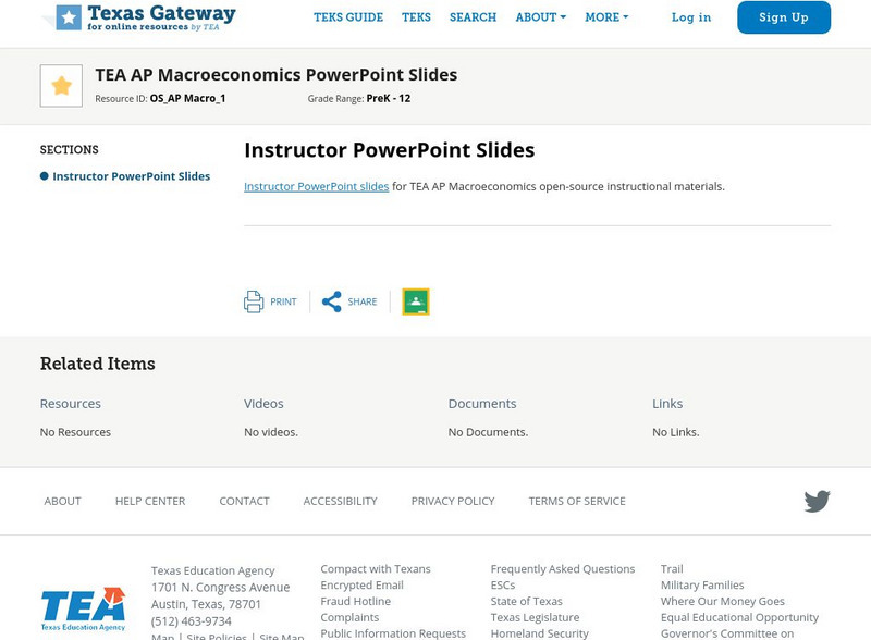 Texas Gateway: Tea Ap Macroeconomics Power Point Slides eBook Texas Gateway: Tea Ap Macroeconomics Power Point Slides eBook