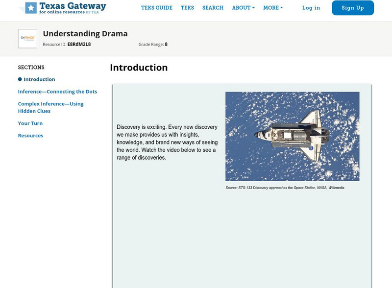 Texas Gateway: Understanding Drama Unit Plan Texas Gateway: Understanding Drama Unit Plan