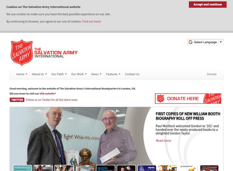 Salvation Army International Website Salvation Army International Website