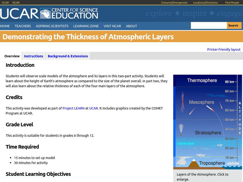 Ucar: How High Does the Atmosphere Go? Handout Ucar: How High Does the Atmosphere Go? Handout