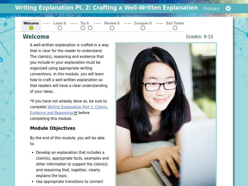 Thinkport: Writing Explanation Pt. 2: Crafting a Well Written Explanation Unit Plan Thinkport: Writing Explanation Pt. 2: Crafting a Well Written Explanation Unit Plan