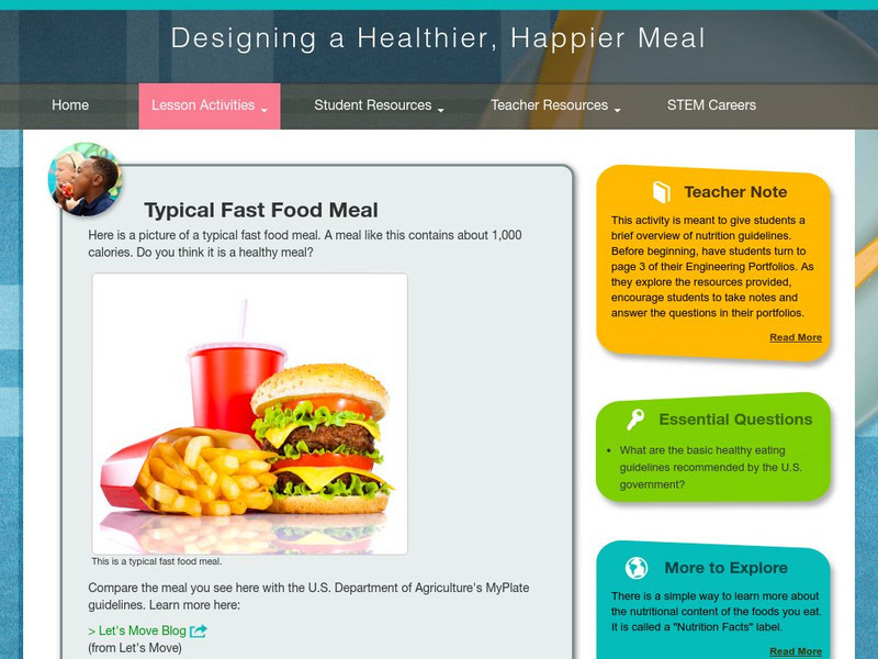 Thinkport: Designing a Healthier, Happier Meal: Typical Fast Food Meal Activity Thinkport: Designing a Healthier, Happier Meal: Typical Fast Food Meal Activity