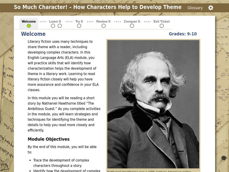 Thinkport: So Much Character! How Characters Help to Develop Theme Unit Plan Thinkport: So Much Character! How Characters Help to Develop Theme Unit Plan
