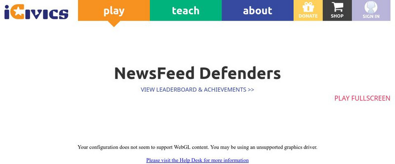 I Civics: News Feed Defenders Interactive I Civics: News Feed Defenders Interactive