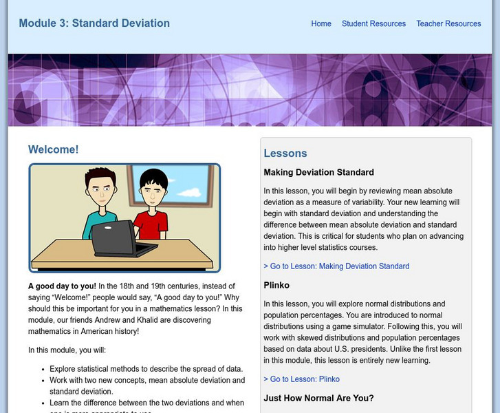 Thinkport: Algebra Ii: Standard Deviation Unit Plan Thinkport: Algebra Ii: Standard Deviation Unit Plan