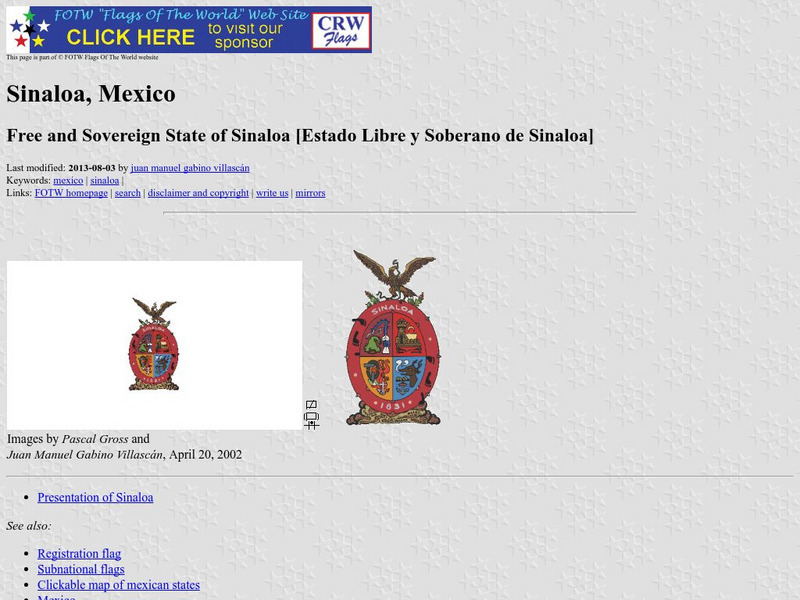 Flags of the World: Sinaloa Website