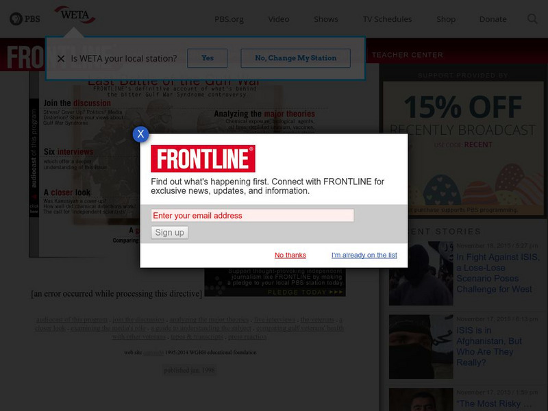 Pbs Frontline: Last Battle of the Gulf War Website Pbs Frontline: Last Battle of the Gulf War Website