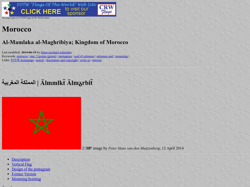 Flags of the World: Morocco Handout Flags of the World: Morocco Handout