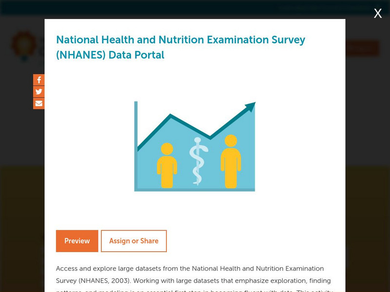Concord Consortium: National Health and Nutrition Examination Survey Data Portal Interactive Concord Consortium: National Health and Nutrition Examination Survey Data Portal Interactive