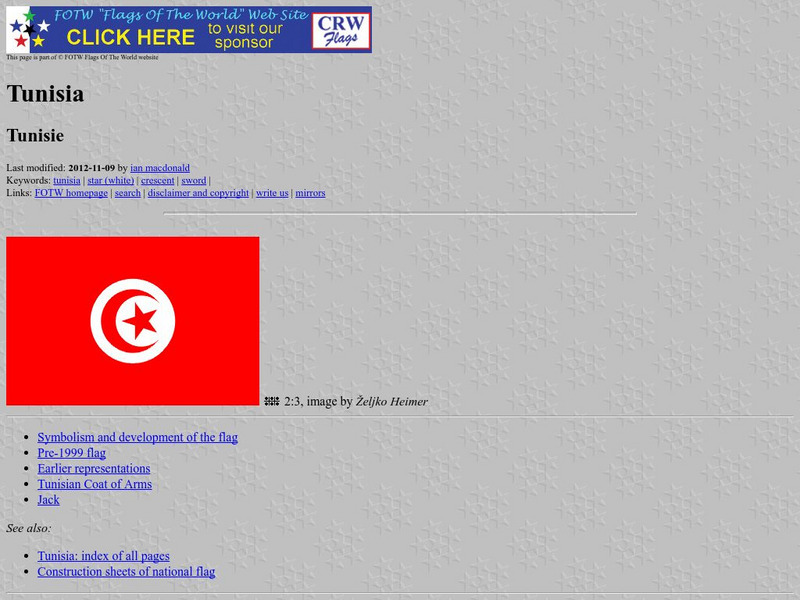 Flags of the World: Tunisia Handout Flags of the World: Tunisia Handout