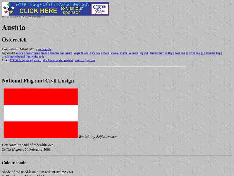 Flags of the World: Austria Handout