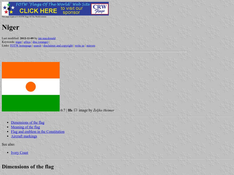 Flags of the World: Niger Handout