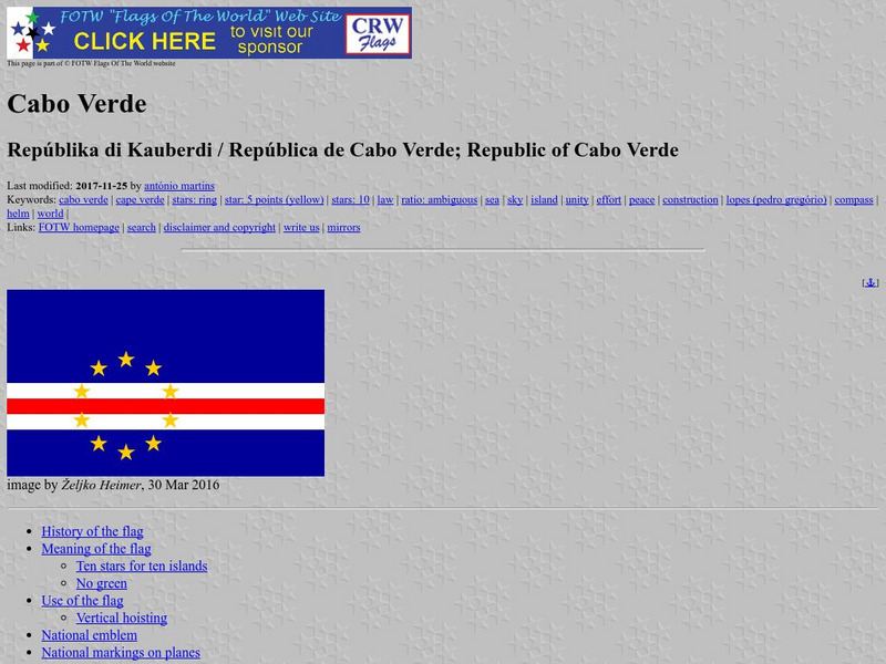 Flags of the World: Cape Verde Handout