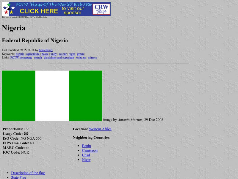 Flags of the World: Nigeria Handout Flags of the World: Nigeria Handout