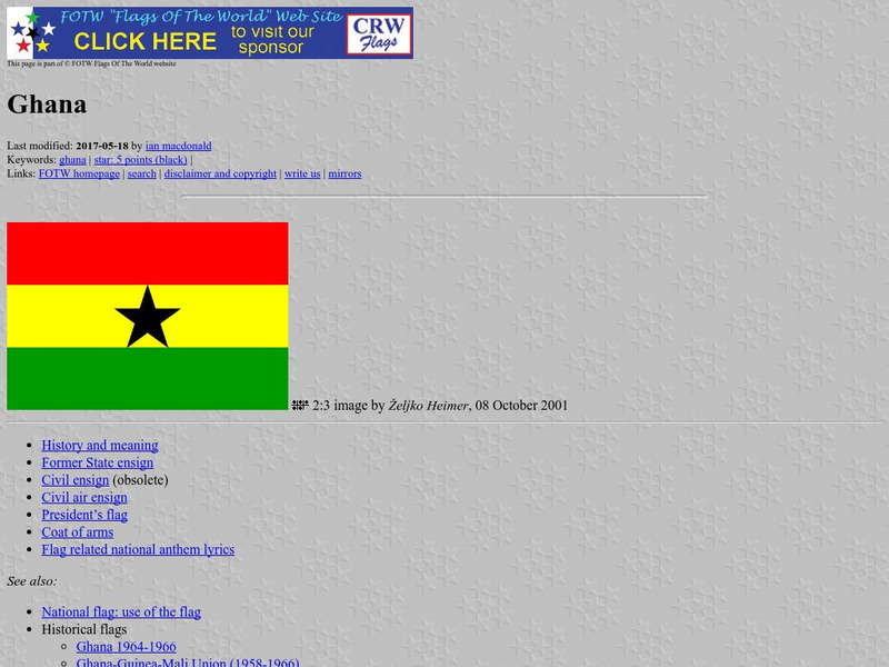 Flags of the World: Ghana Handout Flags of the World: Ghana Handout