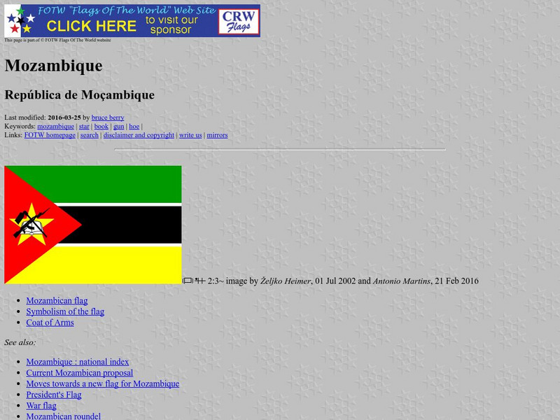 Flags of the World: Mozambique Handout Flags of the World: Mozambique Handout