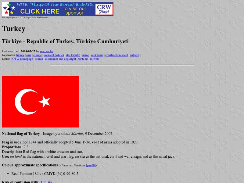 Flags of the World: Turkey Handout