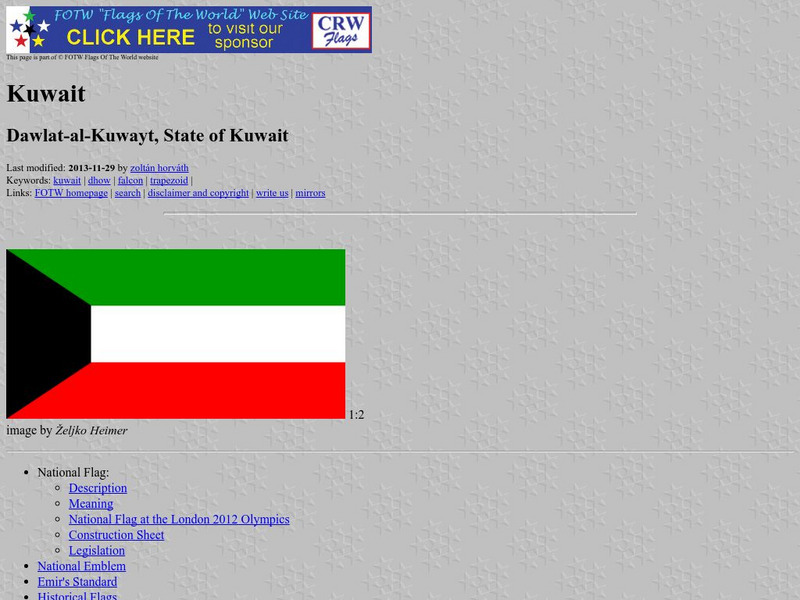 Flags of the World: Kuwait Handout Flags of the World: Kuwait Handout