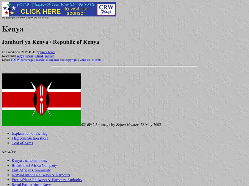 Flags of the World: Kenya Handout Flags of the World: Kenya Handout