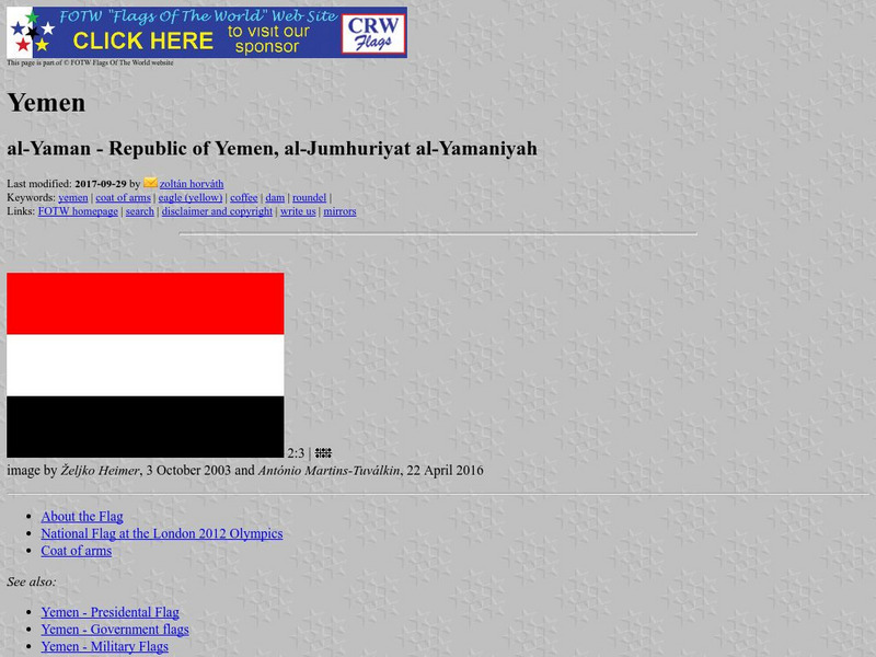 Flags of the World: Yemen Handout Flags of the World: Yemen Handout