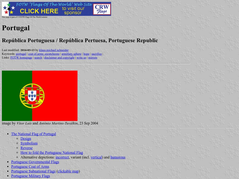 Flags of the World: Portugal Handout Flags of the World: Portugal Handout