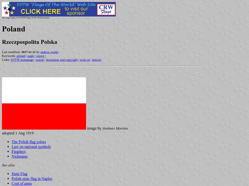 Flags of the World: Poland Handout Flags of the World: Poland Handout