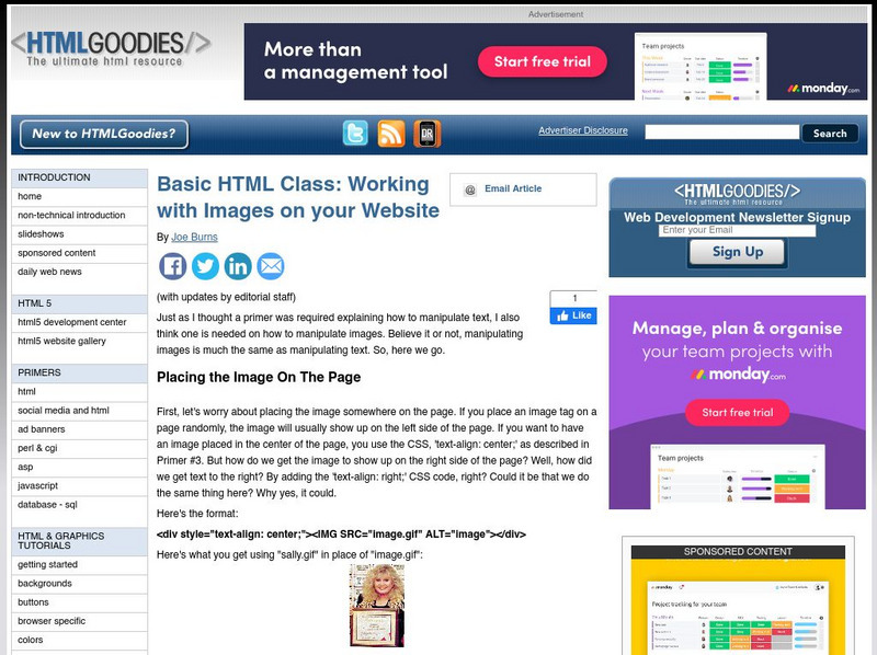 Html Goodies: Manipulating Images Article Html Goodies: Manipulating Images Article