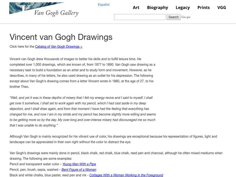 Vincent Van Gogh Gallery: Drawings Activity Vincent Van Gogh Gallery: Drawings Activity
