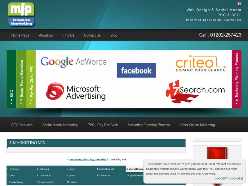 Mf P Ltd:the Marketing Mix Website Mf P Ltd:the Marketing Mix Website