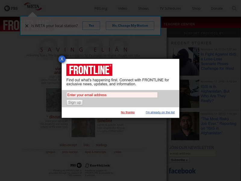 Pbs Frontline: Saving Elian Website Pbs Frontline: Saving Elian Website