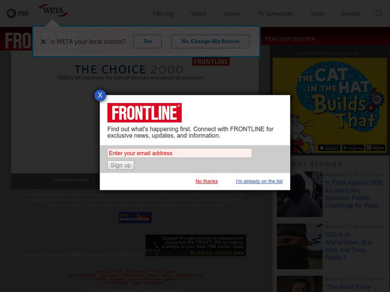 Frontline: The Choice 2000 Instructional Video Frontline: The Choice 2000 Instructional Video
