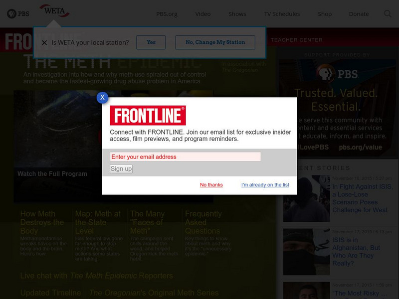 Pbs Frontline: The Meth Epidemic Instructional Video Pbs Frontline: The Meth Epidemic Instructional Video