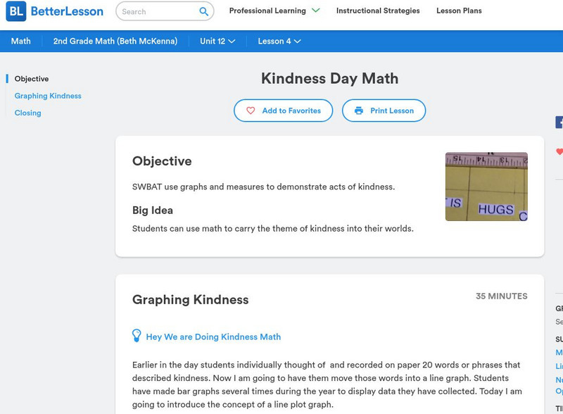 Better Lesson: Kindness Day Math Lesson Plan Better Lesson: Kindness Day Math Lesson Plan