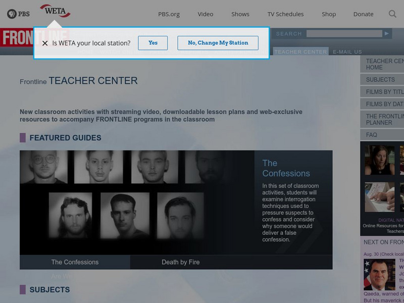 Pbs Frontline Teacher Center Unit Plan Pbs Frontline Teacher Center Unit Plan