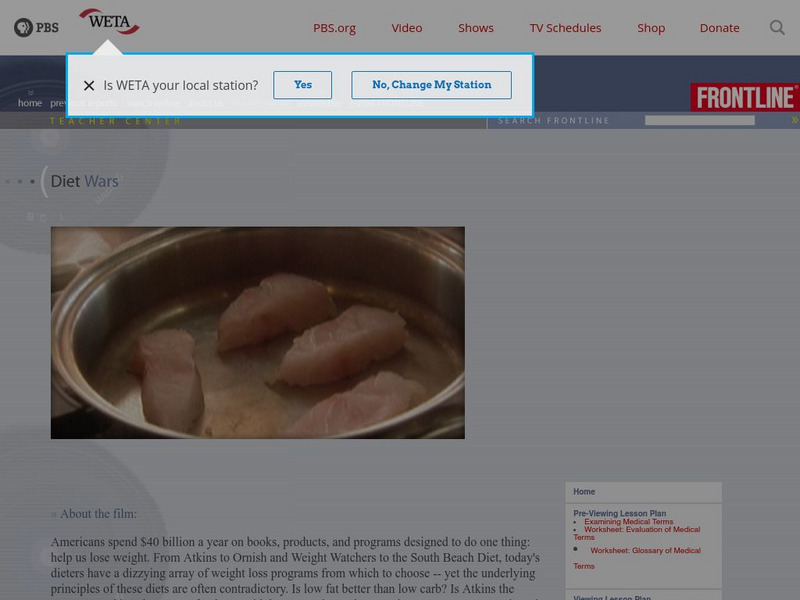 Pbs Teachers: Diet Wars Website Pbs Teachers: Diet Wars Website