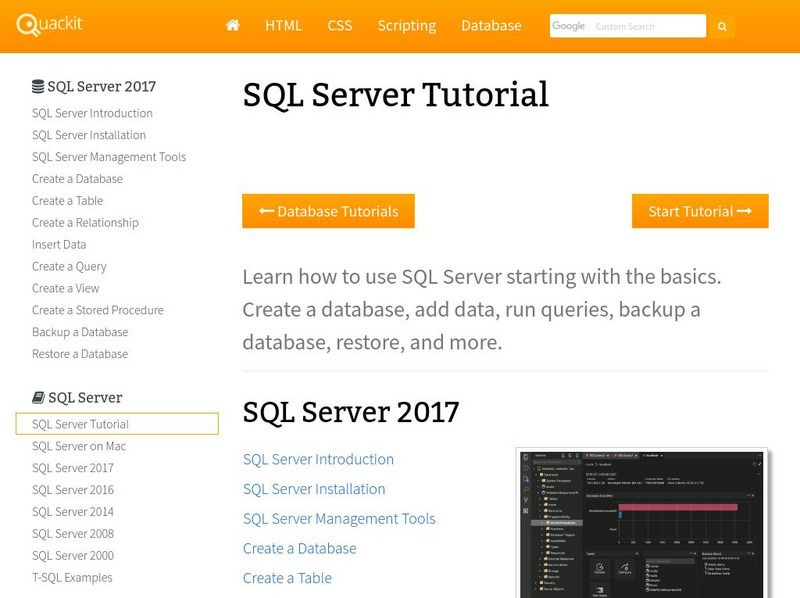 Sql Server Tutorial Website