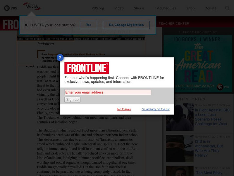 Pbs: Frontline: Dreams of Tibet: Buddhism Primary Pbs: Frontline: Dreams of Tibet: Buddhism Primary