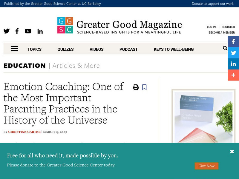 Emotion Coaching: One of the Most Important Parenting Practices Professional Doc Emotion Coaching: One of the Most Important Parenting Practices Professional Doc