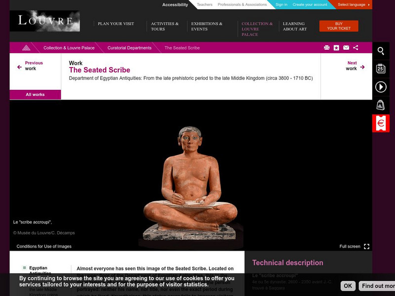Louvre Museum: A Closer Look at the Seated Scribe Website Louvre Museum: A Closer Look at the Seated Scribe Website