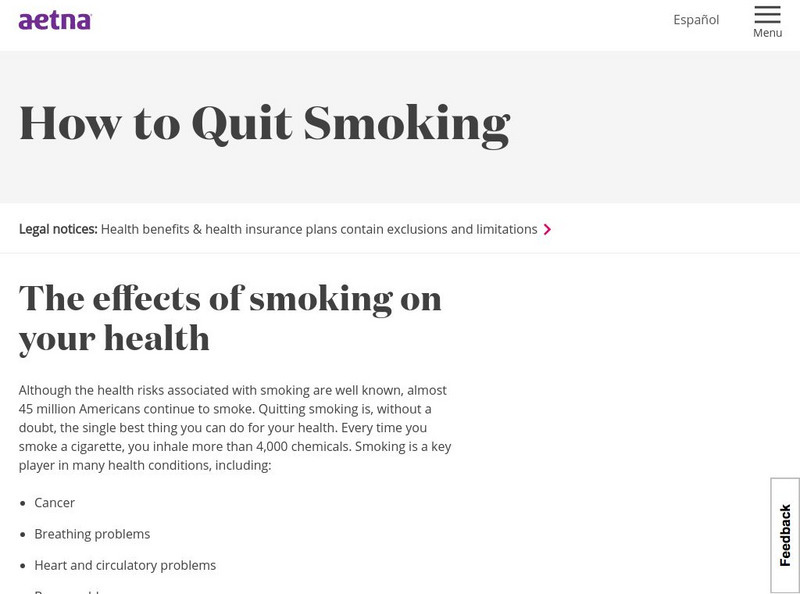 Aetna: Women: How to Quit Smoking Article Aetna: Women: How to Quit Smoking Article