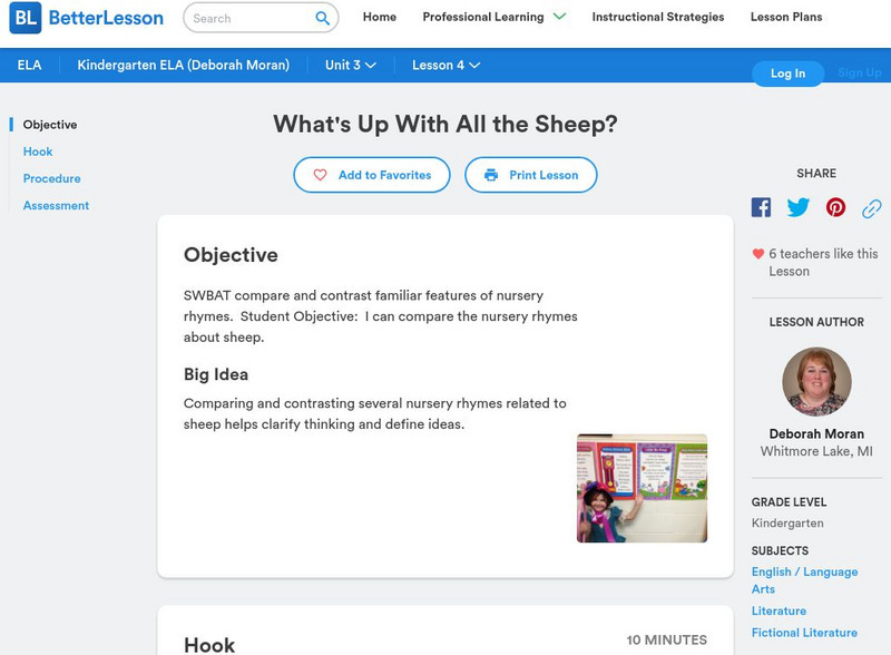 Better Lesson: What's Up With All the Sheep? Lesson Plan Better Lesson: What's Up With All the Sheep? Lesson Plan