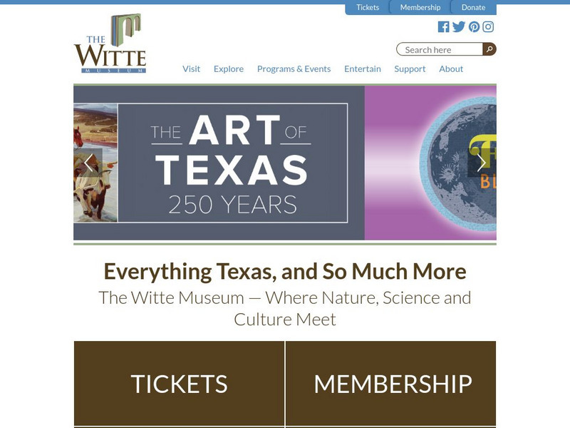 The Witte Museum: Where Nature, Science and Culture Meet Website The Witte Museum: Where Nature, Science and Culture Meet Website