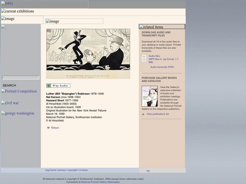 National Portrait Gallery: Eye Contact: Luther (Bill "Bojangles" ) Robinson Website National Portrait Gallery: Eye Contact: Luther (Bill "Bojangles" ) Robinson Website