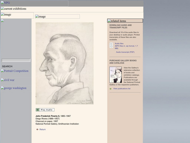 National Portrait Gallery: Eye Contact: John Frederick Finerty by Diego Rivera Website National Portrait Gallery: Eye Contact: John Frederick Finerty by Diego Rivera Website