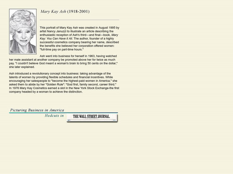 National Portrait Gallery: Picturing Business in America: Mary Kay Ash Website National Portrait Gallery: Picturing Business in America: Mary Kay Ash Website