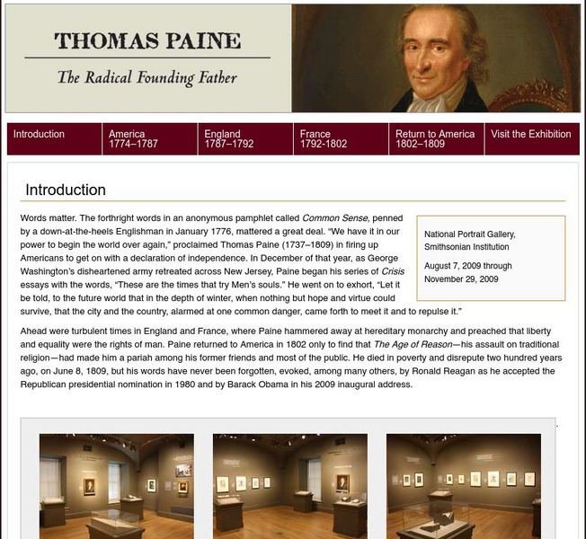 National Portrait Gallery: Thomas Paine: The Radical Founding Father Website