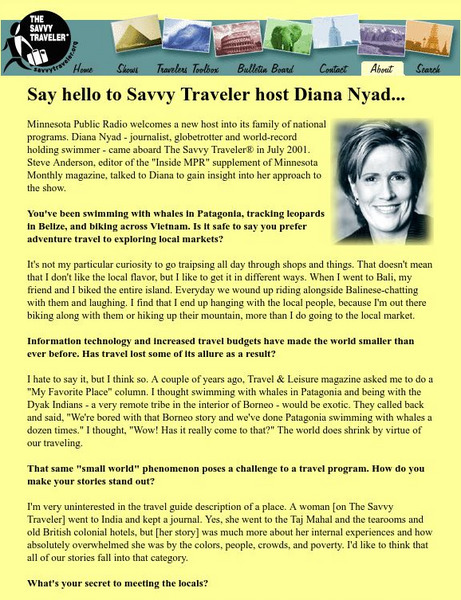 Savvy Traveler: Interview With Diana Nyad Primary